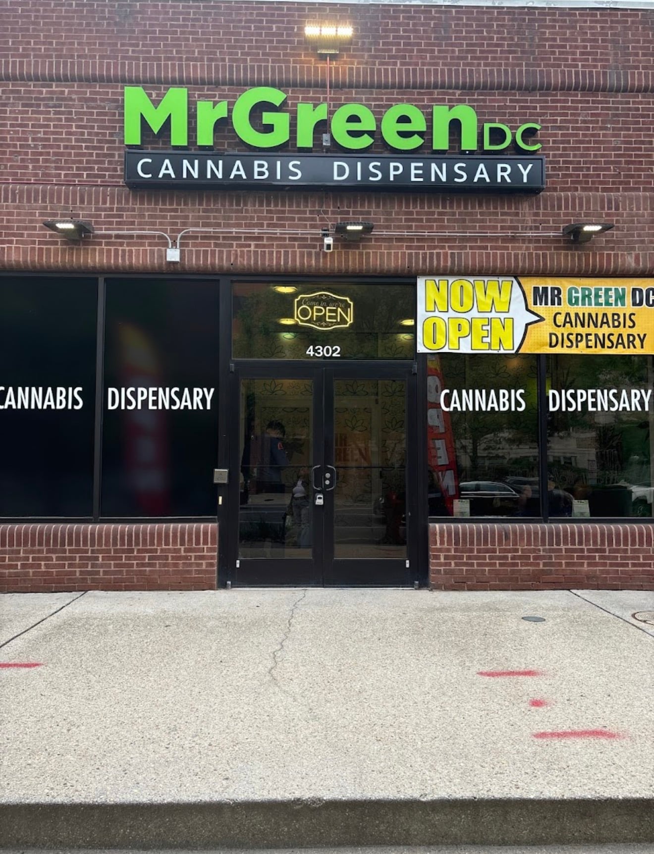 MrGreen DC cannabis dispensary storefront in Washington DC offering medical marijuana and cannabis delivery